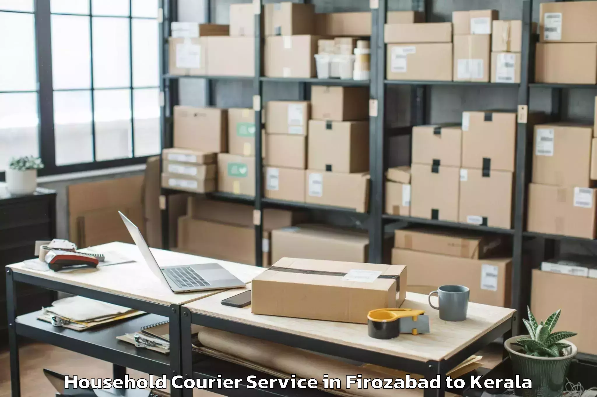 Easy Firozabad to Paravur Tekkumbhagam Household Courier Booking